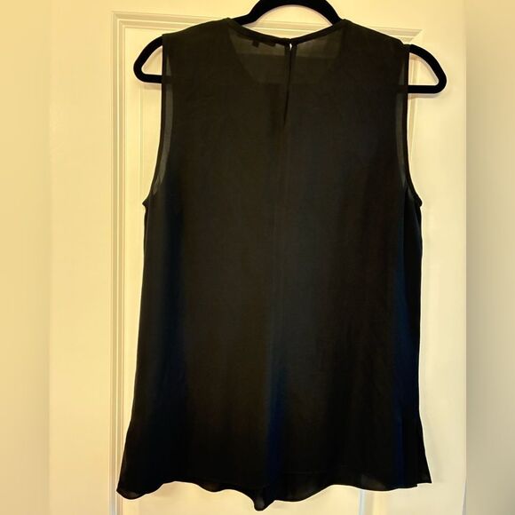 KOBI HALPERIN 100% Silk Sleeveless Blouse Black Women’s Size Medium - Picture 2 of 6